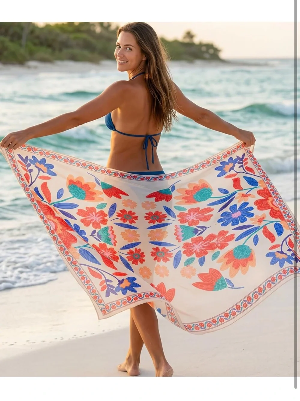 Floral Chiffon Multi wear Cover-Up